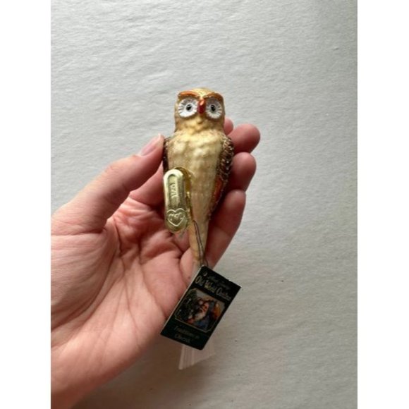 Barn Owl Clip-On Ornament Old World Christmas - Picture 3 of 3
